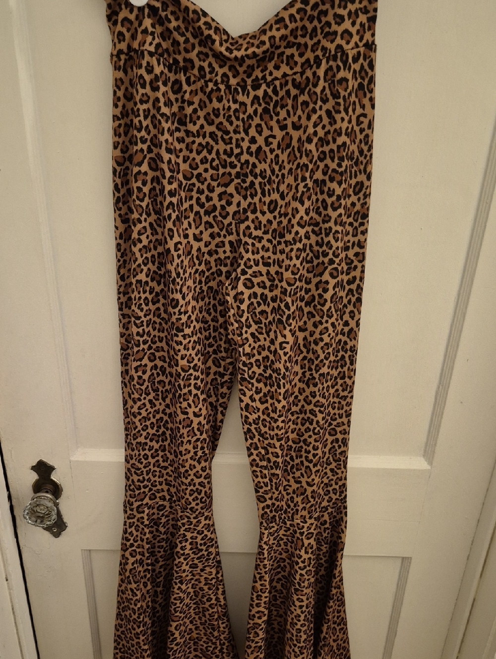 Leopard Print Flared Pants - Brown - Picture 4 of 8